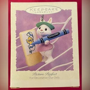 Easter Hallmark Keepsake Ornament 1995 Picture Perfect Bunny Crayola Crayon